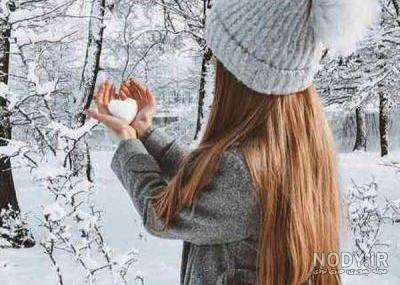 عکس برفی دخترانه