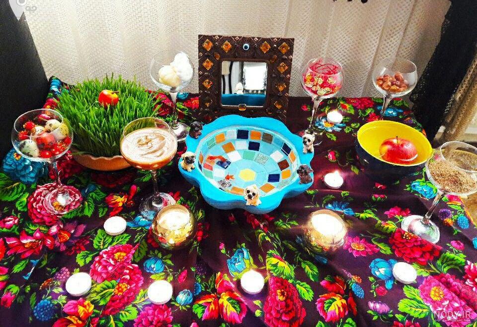تزیین سفره هفت سین ساده