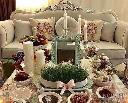 تزیین سفره هفت سین چوبی تزیین سفره هفت سین چوبی