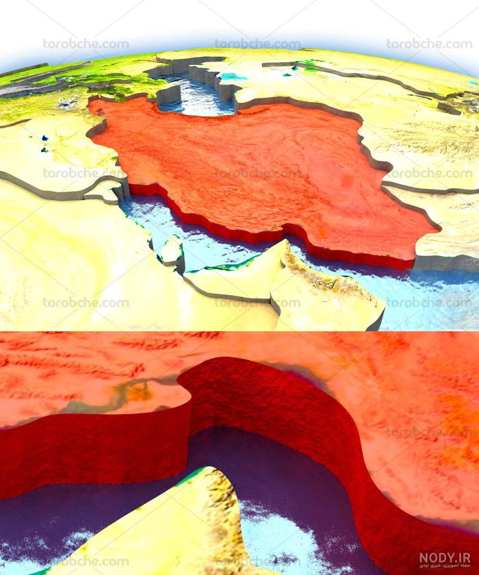 عکس سه بعدی ایران
