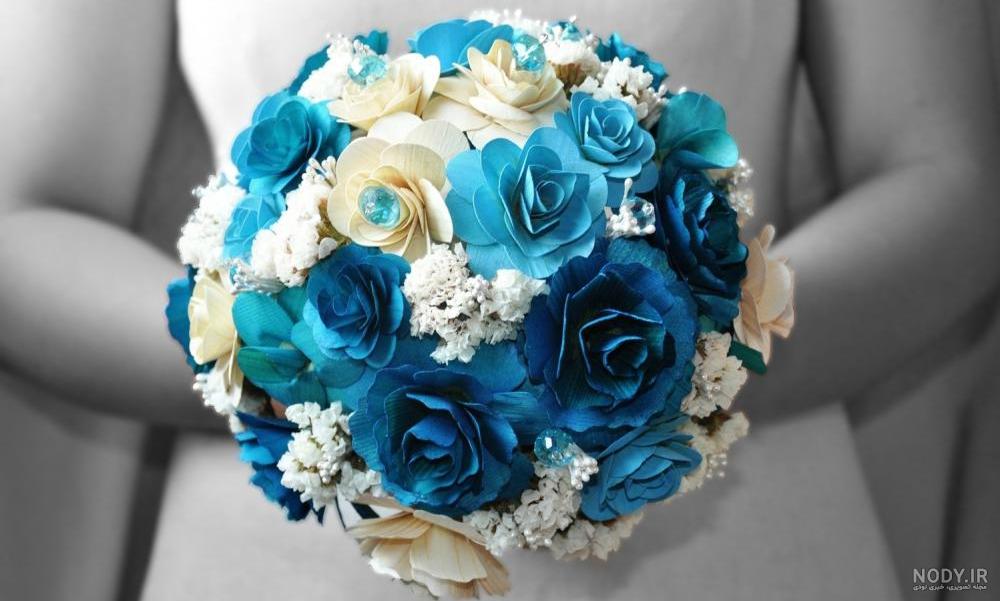 عکس دسته گل ابی عروس