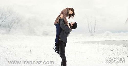 عکس دونفره برفی عاشقانه عکس دونفره برفی عاشقانه