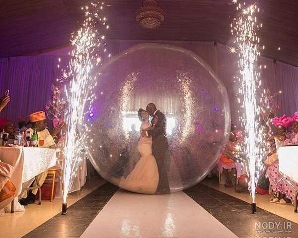 لحظه ورود عروس و داماد به تالار