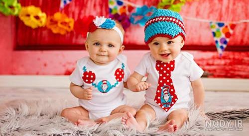 عکس نی نی دختر دوقلو خوشگل عکس نی نی دختر دوقلو خوشگل