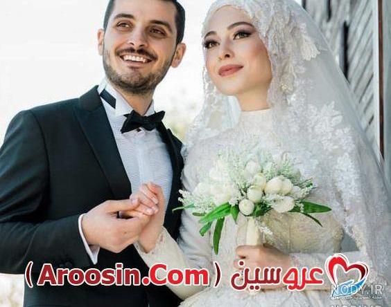 لباس عروس با کلاه شیک لباس عروس با کلاه شیک