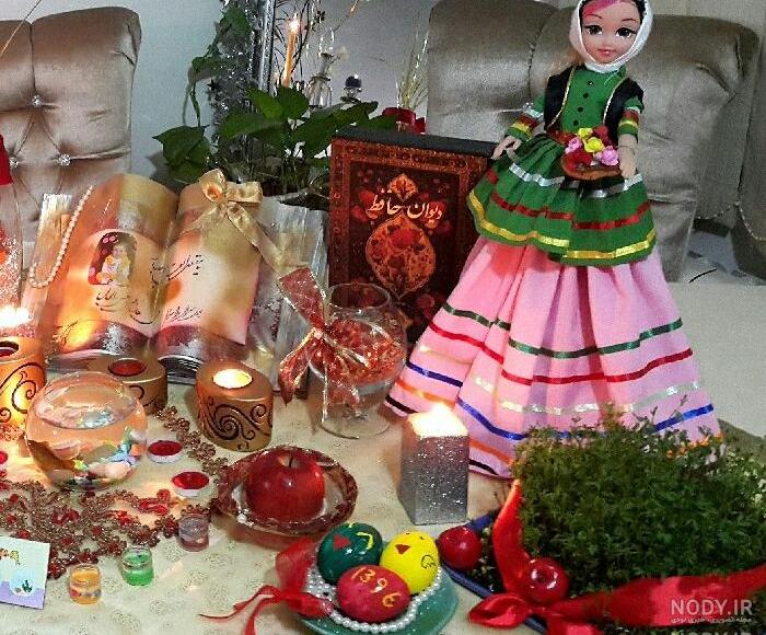 هفت سین عروسکی با خمیر چینی هفت سین عروسکی با خمیر چینی