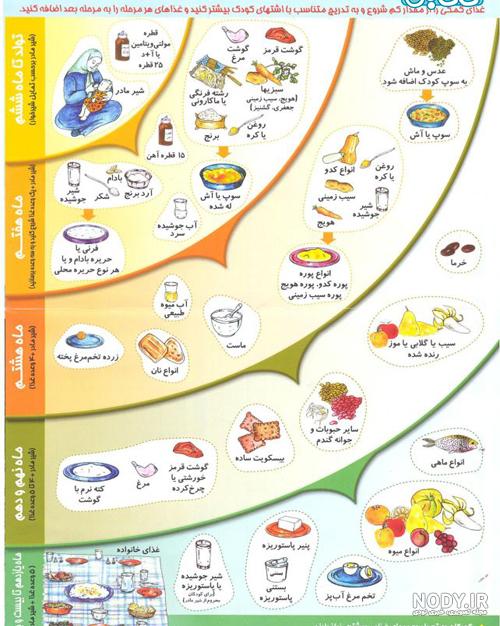 برنامه غذایی نوزاد۹ماهه