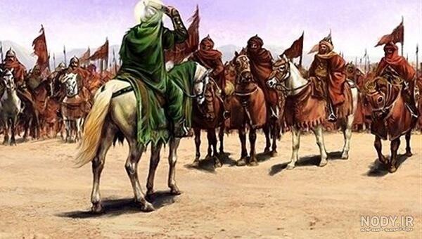 عکس امام حسین در جنگ