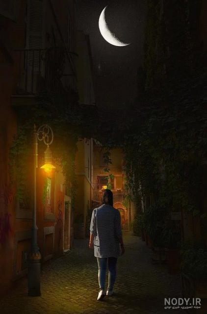 عکس دختر تنها در غروب پاییز عکس دختر تنها در غروب پاییز