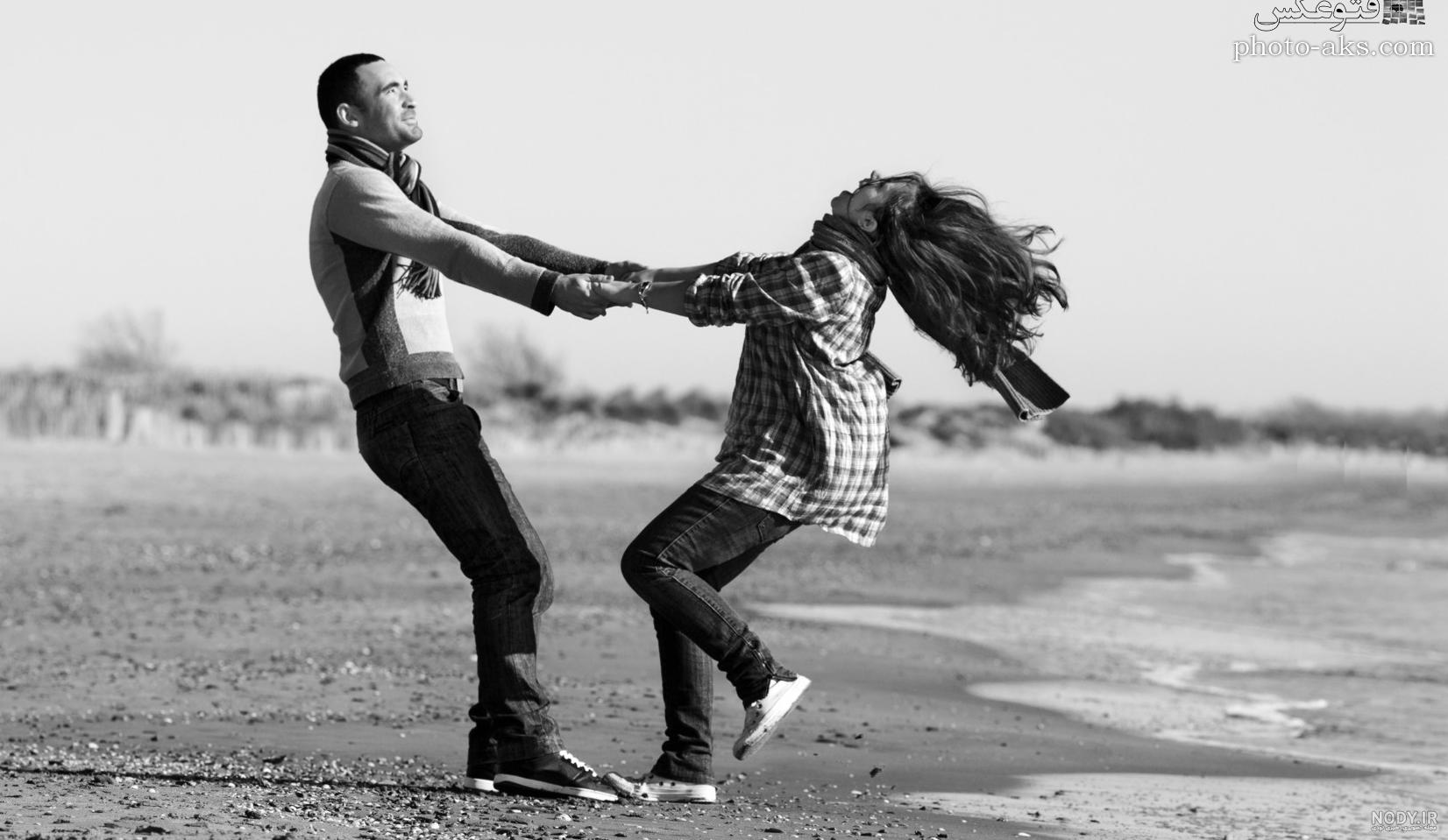 عکس عاشقانه سیاه سفید با کیفیت بالا