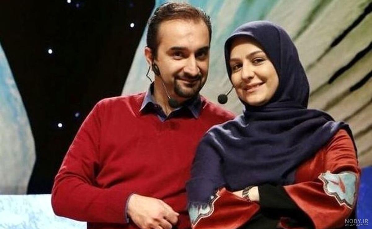 روبوسی نیما کرمی و همسرش