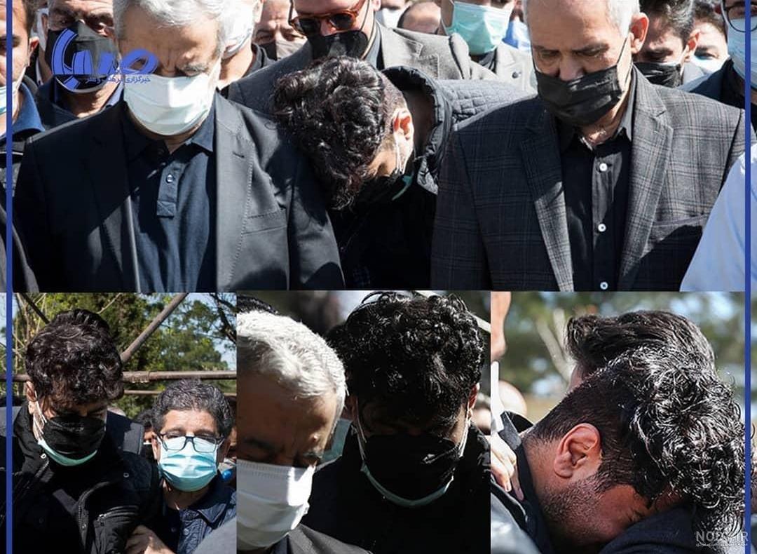 عکس همسر ازاده نامداری در خاکسپاری