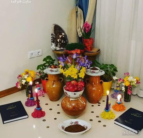 نقاشی سفره هفت سین بزرگسالان