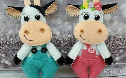 کاردستی گاو برای سفره هفت سین با کاغذ رنگی