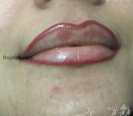 عکس تاتو خط لب کالباسی عکس تاتو خط لب کالباسی