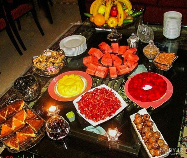 تزیین شب یلدا ساده تزیین شب یلدا ساده