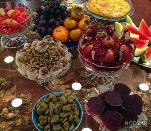زیباترین سفره شب یلدا زیباترین سفره شب یلدا