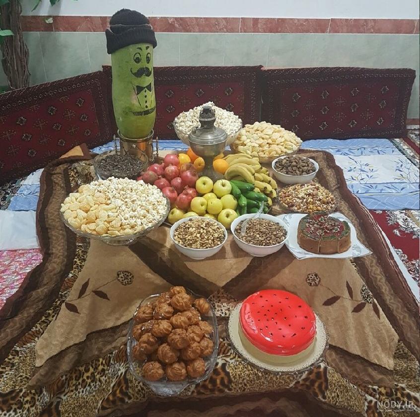 سفره شب یلدا ساده و شیک سفره شب یلدا ساده و شیک