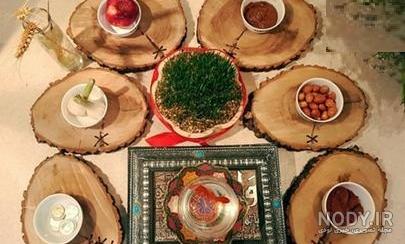 سفره هفت سین با چوب سفره هفت سین با چوب