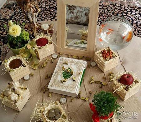 عکس سفره هفت سین با چوب عکس سفره هفت سین با چوب