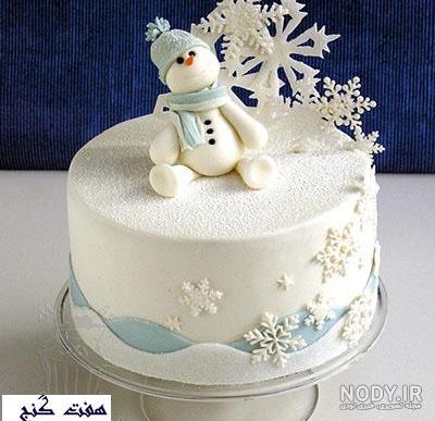 عکس کیک آدم برفی