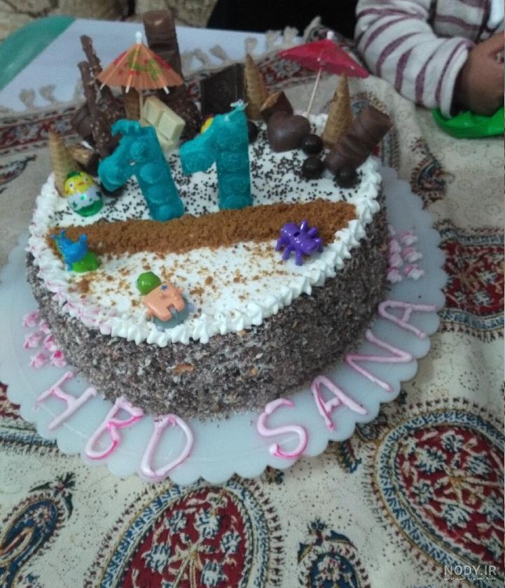 عکس کیک تولد به اسم ثنا
