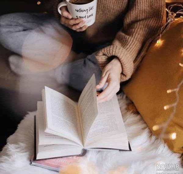 عکس قهوه و کتاب