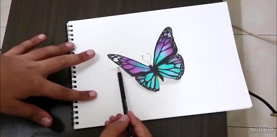 نقاشی پروانه رنگی نقاشی پروانه رنگی