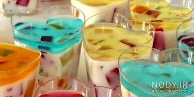 ژله در لیوان یکبار مصرف برای تولد