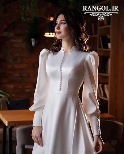 لباس مجلسی یقه اسکی بلند