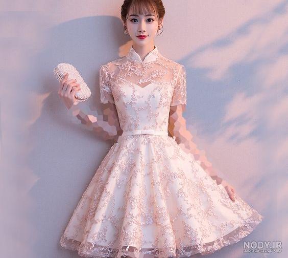 لباس مجلسی یقه ایستاده زنانه
