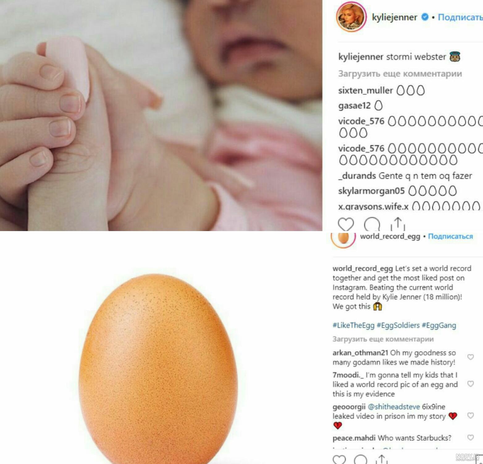 تصویر مشهور تخم‌مرغ با ۶۰ میلیون پسند