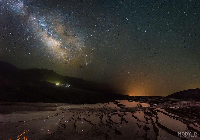 عکس اسمان کویر در شب