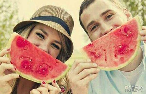 ژست عکاسی با انار