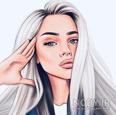 عکس دخترونه نقاشی شده