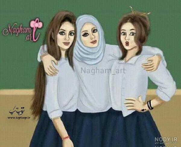 عکس فانتزی سه دختر برای پروفایل