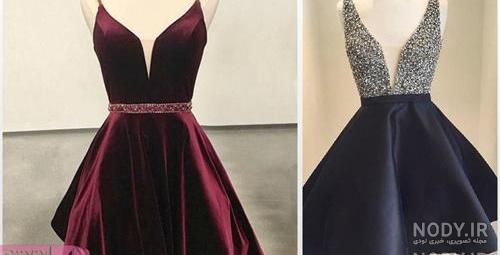 لباس مجلسی کوتاه عروسکی اینستا