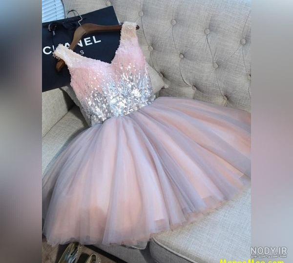 لباس مجلسی کوتاه عروسکی جدید