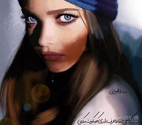 نقاشی دخترانه ساده و آسان