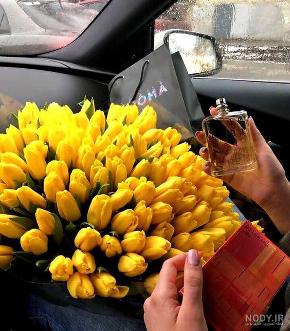 عکس دونفره داخل ماشین