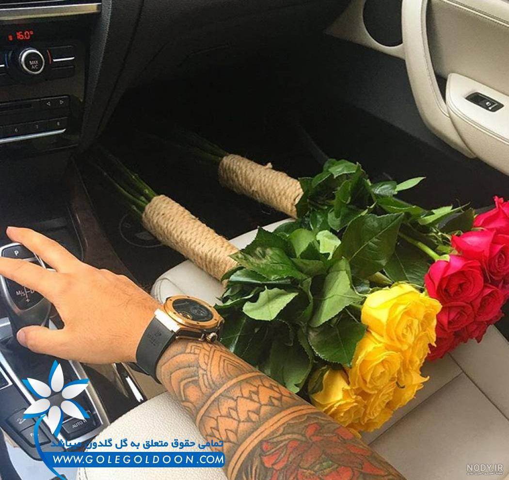 عکس دونفره داخل ماشین