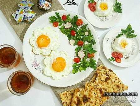 عکس سفره صبحانه در طبیعت عکس سفره صبحانه در طبیعت