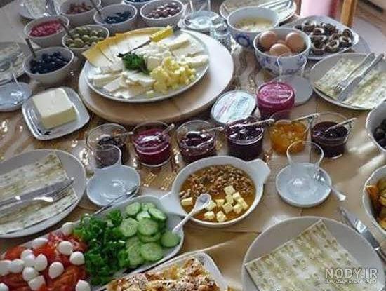 عکس صبحانه لاکچری دونفره عکس صبحانه لاکچری دونفره