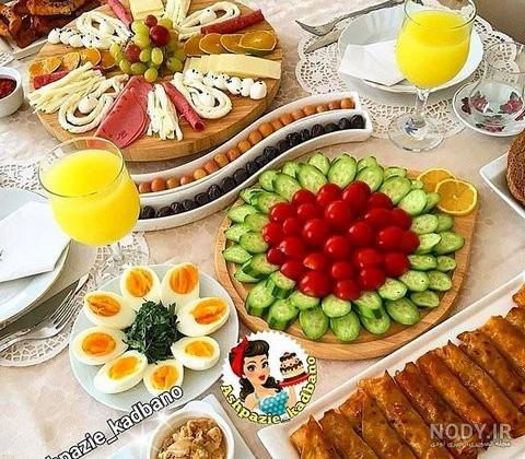 عکس میز صبحانه لاکچری عکس میز صبحانه لاکچری
