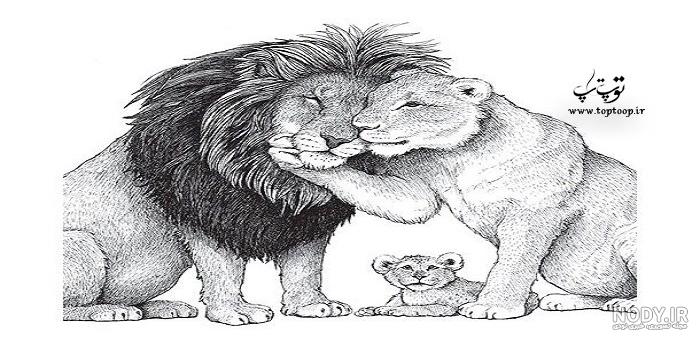 نقاشی کودکانه قفس شیر نقاشی کودکانه قفس شیر