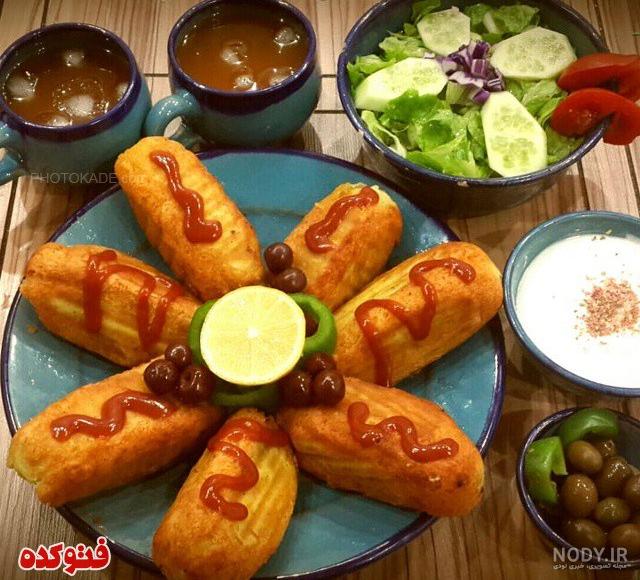 تزیین غذا ساده تزیین غذا ساده