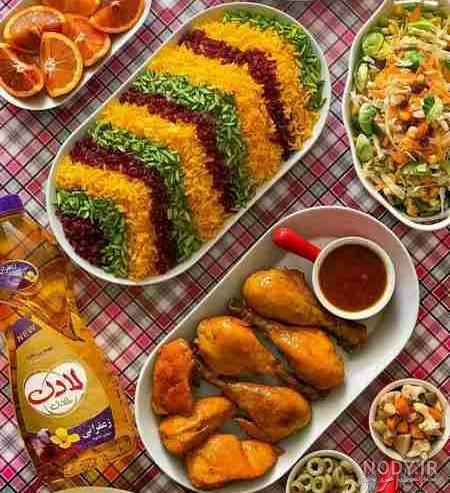 تزیین غذا و سالاد و ماست تزیین غذا و سالاد و ماست