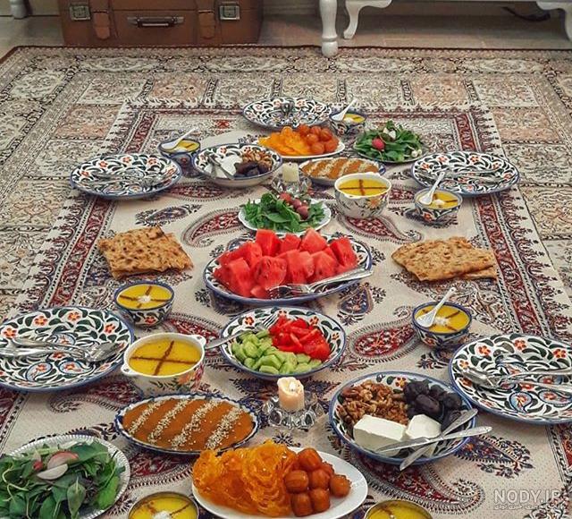 عکس غذا روی سفره عکس غذا روی سفره
