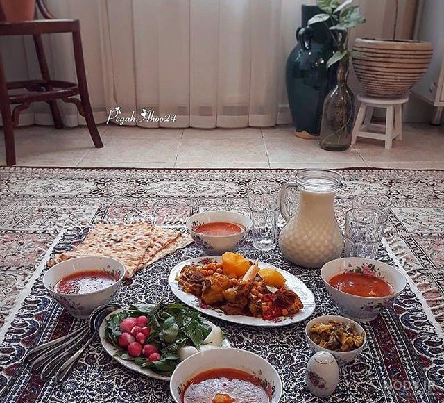 چیدمان سفره غذا چیدمان سفره غذا