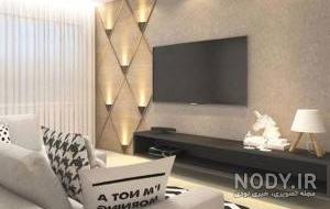 طراحی دیوار پشت تلویزیون با سنگ آنتیک طراحی دیوار پشت تلویزیون با سنگ آنتیک